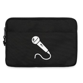 Microphone Karaoké Musicien Chanteur Microphone Chant - Sacoche pour ordinateur portable 13 pouces - noir - Devant