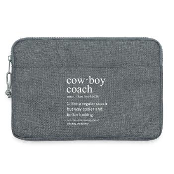 Cowboy Coach Definition Lustiges Western-Rodeo-Geschenk - Laptoptasche 13" - Grau meliert - Vorne