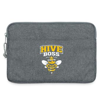  Lustige Biene Imker König - Laptoptasche 13" - Grau meliert - Vorne