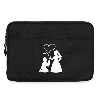 Brautpaar Ehepaar Hochzeit - Laptoptasche 13" - Schwarz - Vorne