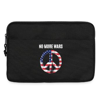 Peace USA Flagge Gegen Krieg - Laptoptasche 13" - Schwarz - Vorne