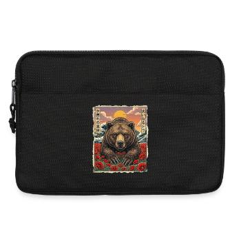 Bär Kawaii - Laptoptasche 13" - Schwarz - Vorne