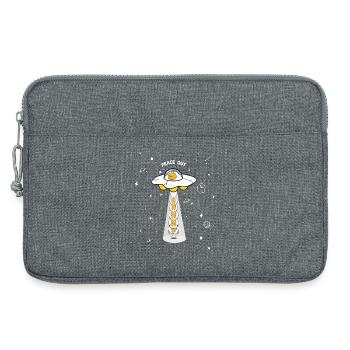 Peace Out UFO-Eier - Laptoptasche 13" - Grau meliert - Vorne