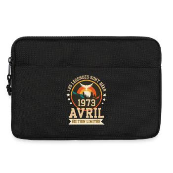 Légende Née Avril 1973 Édition Limitée - Sacoche pour ordinateur portable 13 pouces - noir - Devant
