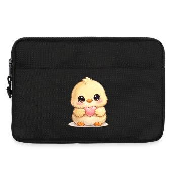 Petit petit petit cœur - Sacoche pour ordinateur portable 13 pouces - noir - Devant
