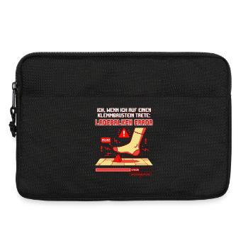 Klemmbaustein Schmerz Systemabsturz Pixel Design - Laptoptasche 13" - Schwarz - Vorne