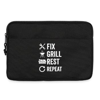 Fix Grill Rest Repeat Shirt Grilling Artisan - Laptop bag 13" - black - Front
