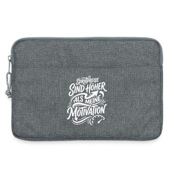 Spritpreise sind meine Motivation - Laptoptasche 13" - Grau meliert - Vorne