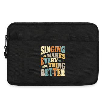 Singing makes everything better - bunt - Laptop bag 13" - black - Front
