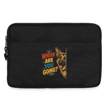 Neugieriger Hund, lustiger Blick - Laptoptasche 13" - Schwarz - Vorne