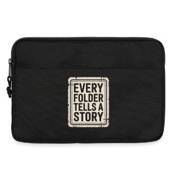 Every Folder Tells a Story - Laptop bag 13" - black - Front