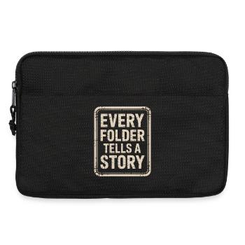 Every Folder Tells a Story - Laptop bag 13" - black - Front