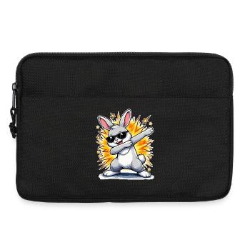 Dabbing Bunny - Laptop bag 13" - black - Front