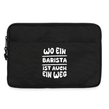 Geschenk für Barista - Laptoptasche 13" - Schwarz - Vorne