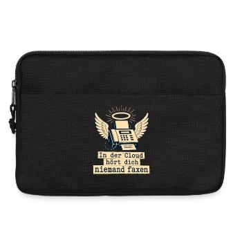 In Der Cloud Niemand Faxen. - Laptoptasche 13" - Schwarz - Vorne