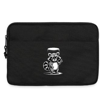 Raton laveur avec lunettes de soleil - Sacoche pour ordinateur portable 13 pouces - noir - Devant