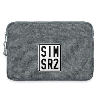 Simson SR2 Moped License Plate - Laptop bag 13" - heather grey - Front