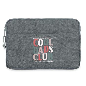 _Retro_Papa_Geschenk_Vatertag_ _Cool_Dads_Club_ - Laptop bag 13" - heather grey - Front