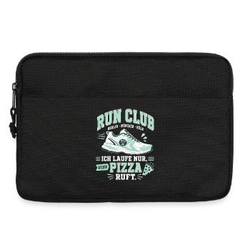Run Club — Ich laufe nur für Pizza - Laptoptasche 13" - Schwarz - Vorne