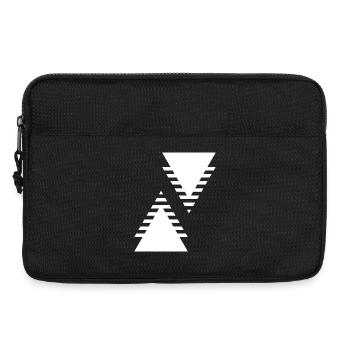 geometric triangles design - Laptop bag 13" - black - Front