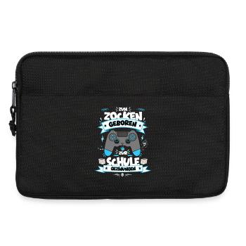 Zum Zocken geboren Zur Schule gezwungen - Laptoptasche 13" - Schwarz - Vorne
