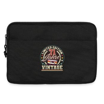 71. Geburtstag Vintage kassette - Laptoptasche 13" - Schwarz - Vorne
