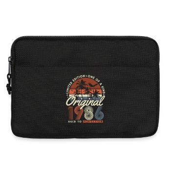 Cadeau vintage d’anniversaire 1986 rétro - Sacoche pour ordinateur portable 13 pouces - noir - Devant