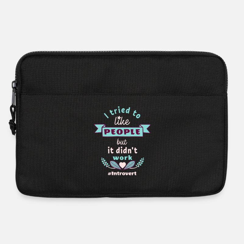 Introvert liking people - Laptoptasche 13" - Schwarz