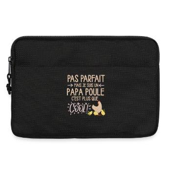Papa Poule Fier et Protecteur - Sacoche pour ordinateur portable 13 pouces - noir - Devant