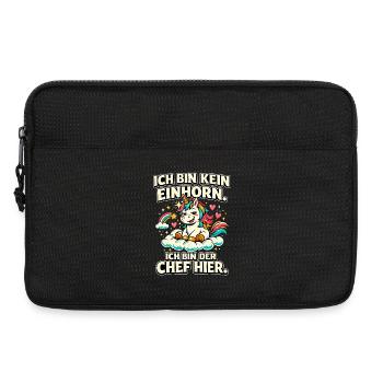 Ich bin kein Einhorn Chef hier - Laptoptasche 13" - Schwarz - Vorne