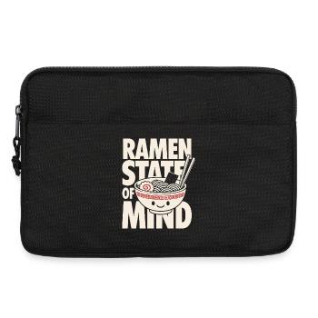 Motif de l’état d’esprit de la ramen Kawaii - Sacoche pour ordinateur portable 13 pouces - noir - Devant