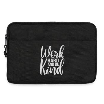 Work Hard And Be Kind Inspirierend Fleiß Güte Logo - Laptoptasche 13" - Schwarz - Vorne