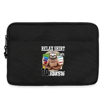 Relax Faultier Geburtstag 70 Jahre Sloth Lustig - Laptoptasche 13" - Schwarz - Vorne