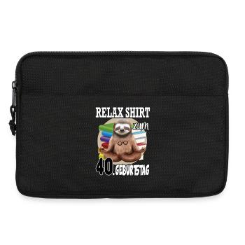 Relax Faultier Geburtstag 40 Jahre Sloth Lustig - Laptoptasche 13" - Schwarz - Vorne