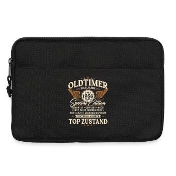 Oldtimer 1956 Jahrgang Geburtstag Geschenk Retro - Laptoptasche 13" - Schwarz - Vorne