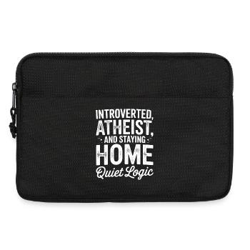 Athée introverti à la maison - Sacoche pour ordinateur portable 13 pouces - noir - Devant