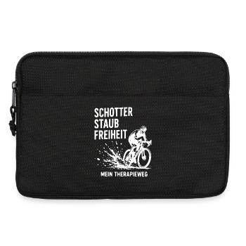 Schotter Freiheit Gravelradfahren - Laptoptasche 13" - Schwarz - Vorne
