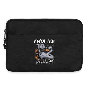Geburtstag Ente Gut Alles Gut 18 Jahre Comic - Laptoptasche 13" - Schwarz - Vorne