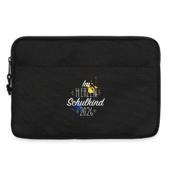 Schulkind 2026 Farbsplash - Laptoptasche 13" - Schwarz - Vorne