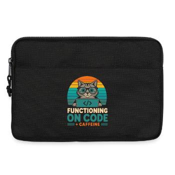Fonctionner sous Code et Caffeine Cat - Sacoche pour ordinateur portable 13 pouces - noir - Devant