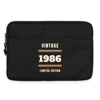 Vintage 1986 - Cadeau vintage pour le 40e anniversaire - Sacoche pour ordinateur portable 13 pouces - noir - Devant