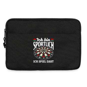 Lustige Darts Sprüche Darts Geschenke - Laptoptasche 13" - Schwarz - Vorne