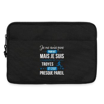 Je Ne Suis Pas Parfait Mais Je Suis Supporter D... - Sacoche pour ordinateur portable 13 pouces - noir - Devant