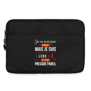 Je Ne Suis Pas Parfait Mais Je Suis Supporter D... - Sacoche pour ordinateur portable 13 pouces - noir - Devant