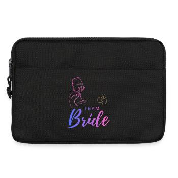 Team Bride Weinglas und Ringe - Laptoptasche 13" - Schwarz - Vorne