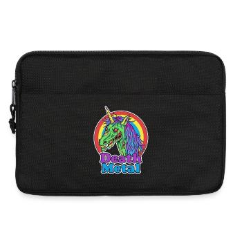 Death Metal – Zombie Einhorn Cartoon - Laptoptasche 13" - Schwarz - Vorne