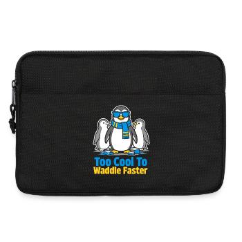 Too Cool To Waddle Faster - Laptoptasche 13" - Schwarz - Vorne