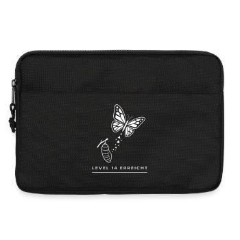 Level 14 Erreicht – Geburtstag Schmetterling - Laptoptasche 13" - Schwarz - Vorne