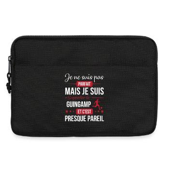 Je Ne Suis Pas Parfait Mais Je Suis Supporter D... - Sacoche pour ordinateur portable 13 pouces - noir - Devant