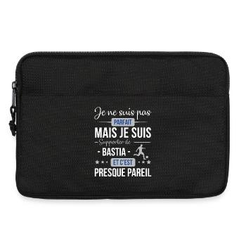 Je Ne Suis Pas Parfait Mais Je Suis Supporter D... - Sacoche pour ordinateur portable 13 pouces - noir - Devant